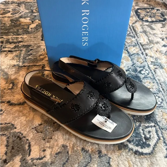 Jack Rogers Women's Black Sandals - Picture 2 of 11